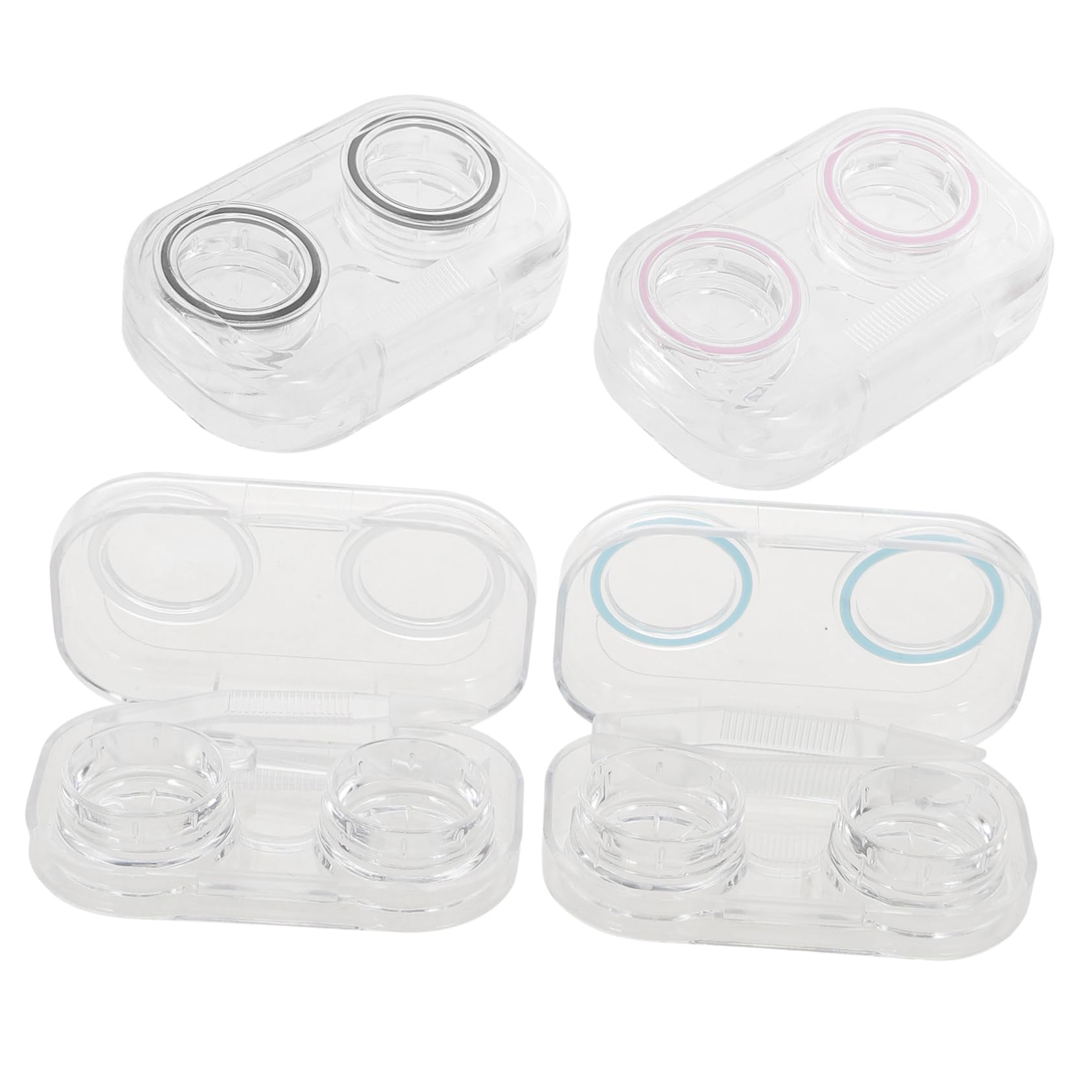 VALICLUD 4 Set Custodia Per Lenti A Contatto Astuccio Custodia Per Occhiali Organizzatore Di Lenti P.s 4 Pezzi * 4