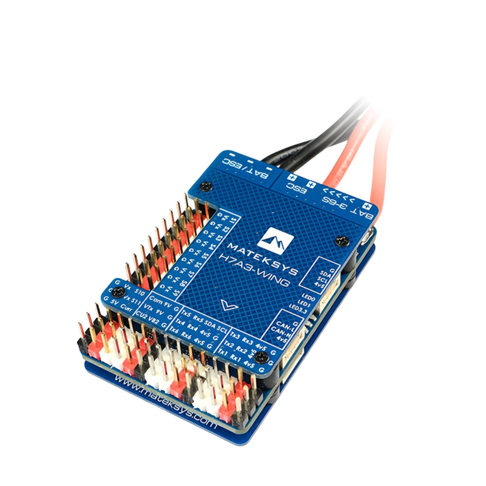 HTLNUZD Mateksys H7A3-WING Flight Controller MicroSD Datalogging, Built-in OSD 3-8S LiPo for RC Multirotor, Fixed-Wing FPV Aircraft