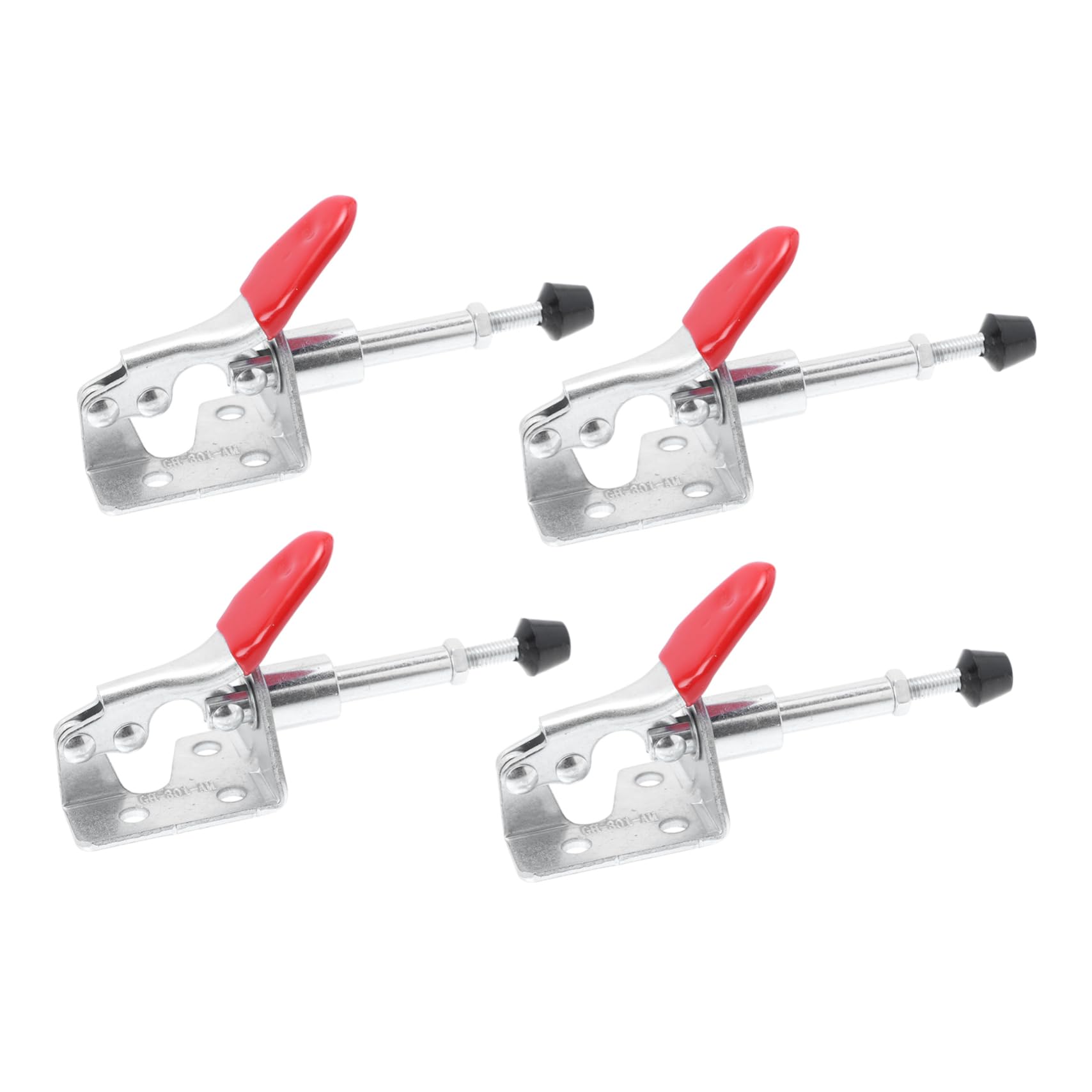 KONTONTY 4pcs Quick Fixture Fast Fixture Horizontal Lock Clip Pressure Tip Clamp Fast Locking Clip Screwdriver Door Release Horizontal Clamp Fast Locking Clamp Clamps Jigs Toggle Metal Red