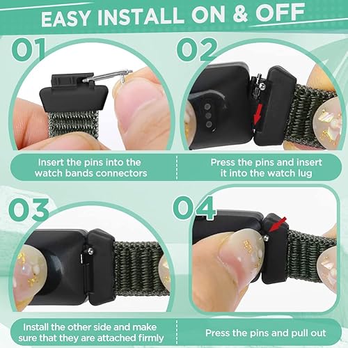 Miniatura 5 de Nylon Bands Compatible for Fitbit Inspire 3/Inspire 2/Inspire/Inspire HR/Ace 3/Ace 2 Bands, Breathable Sport Replacement Straps Soft Adjustable Solo