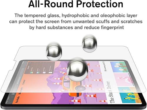 Miniatura 6 de KCT Paperfeel - Protector de pantalla de vidrio compatible con iPad Pro 12.9 de 6ª/5ª/4ª/3ª/3ª generación (2022 y 2021 y 2020 y 2018), superficie