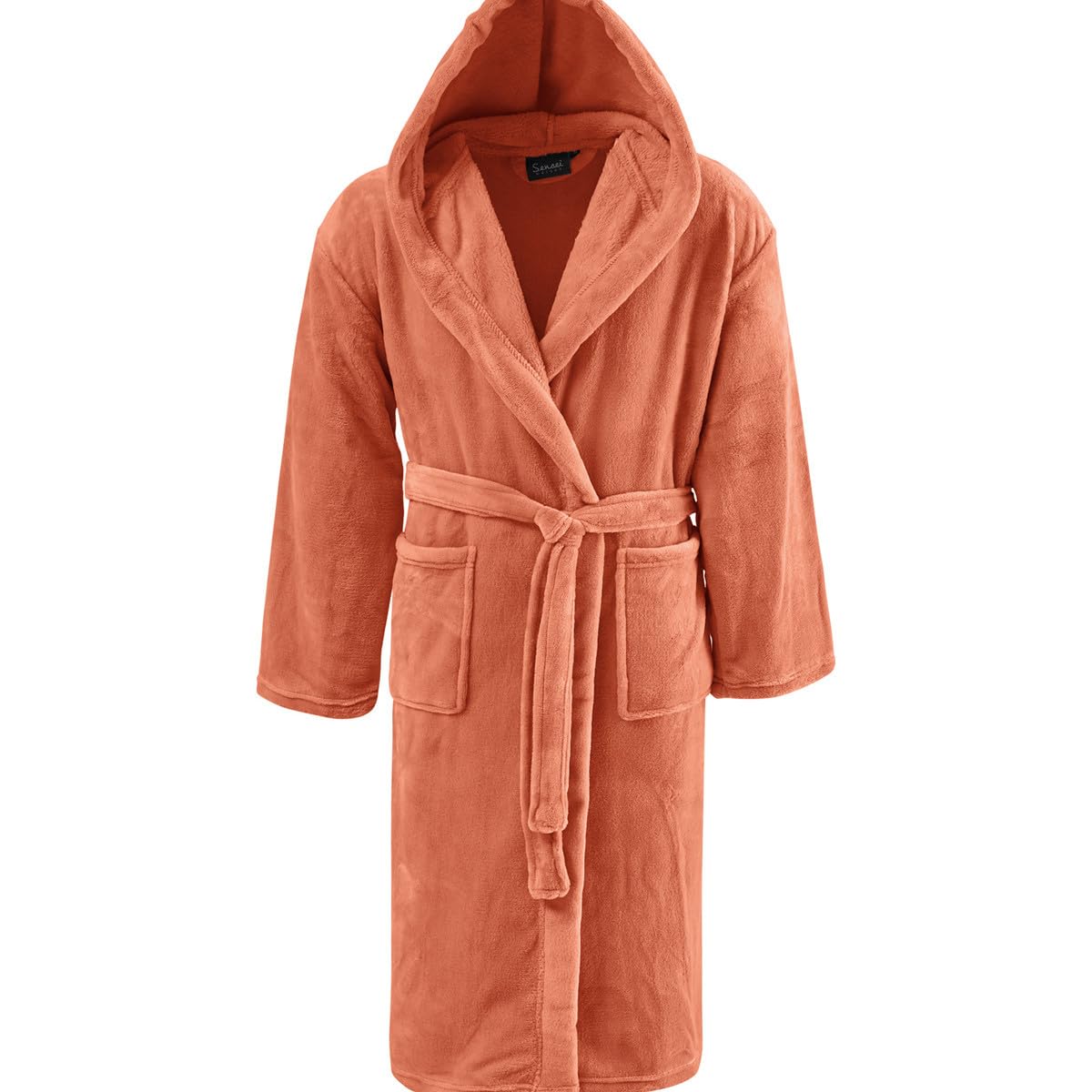 Peignoir polaire mixte à capuche KAPRA Corail taille M