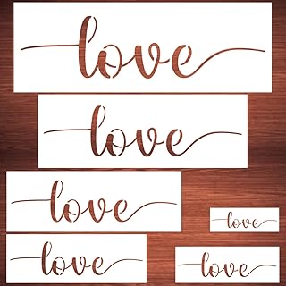 Large Love Stencils for Painting - 6 Pack Love Stencil Templates for Pai...