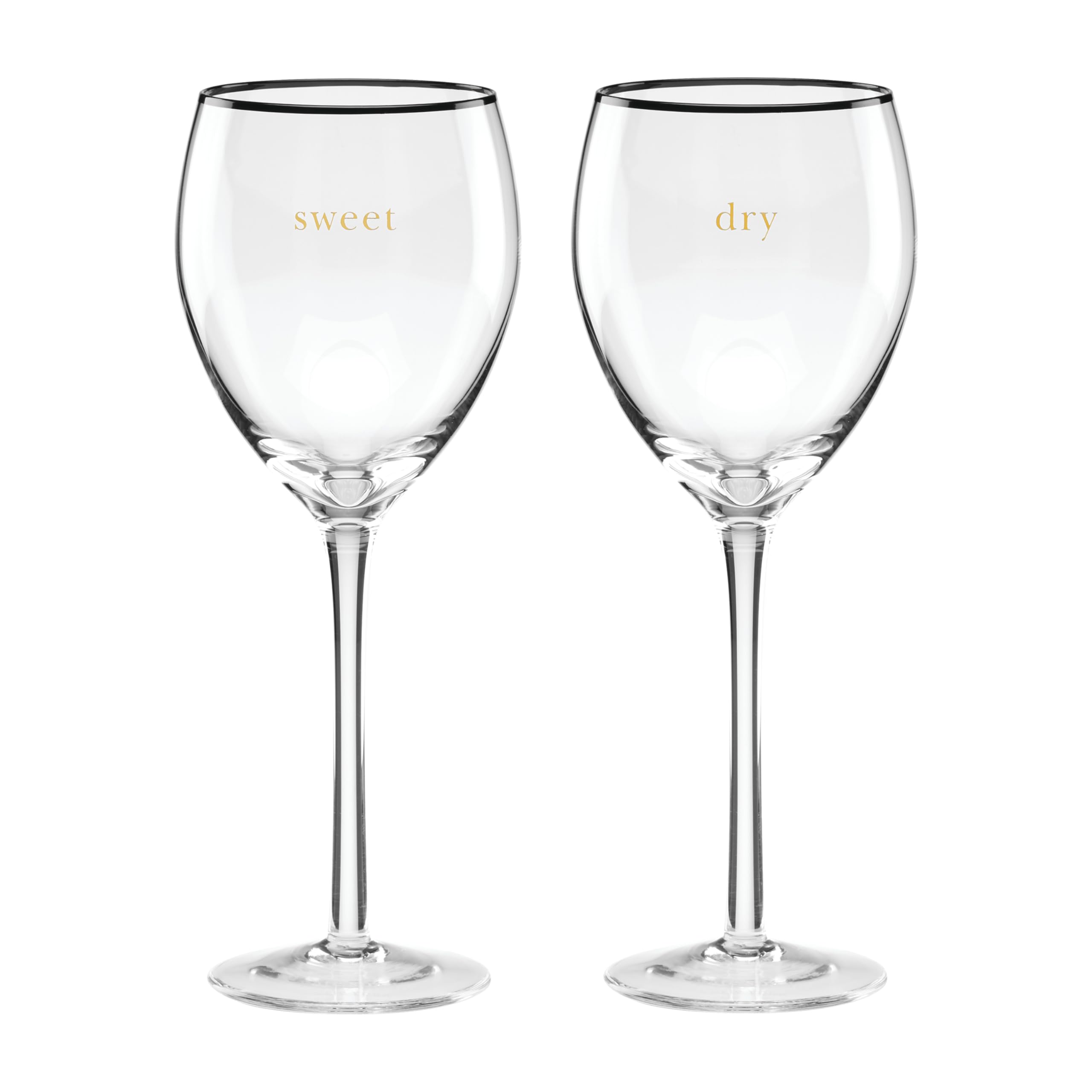 Verres à vin kate spade Cheers to Us : le cadeau idéal en lot de 2 verres 0,88L