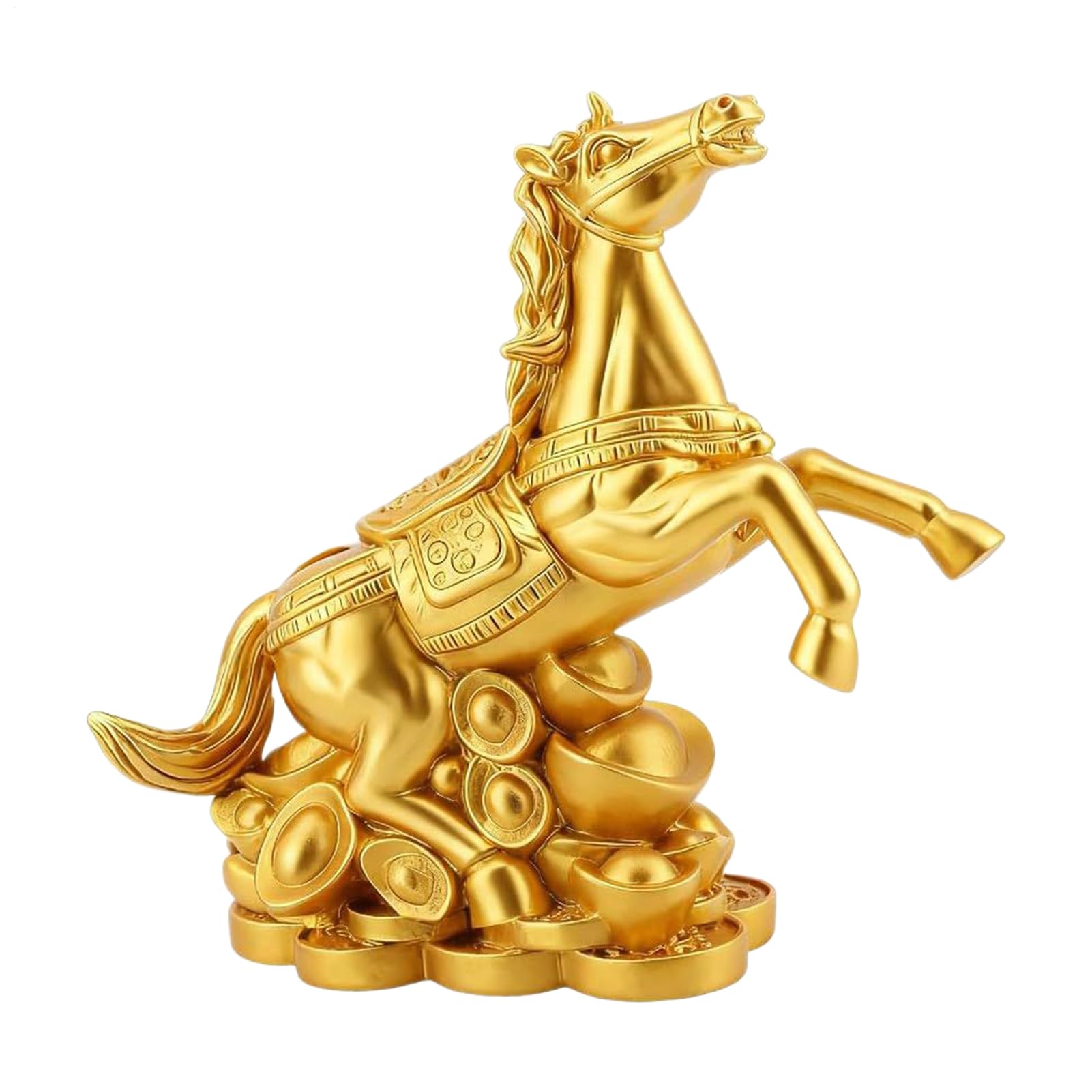 Figurine en résine dorée dorure éclatante pour salon chic et étagère
