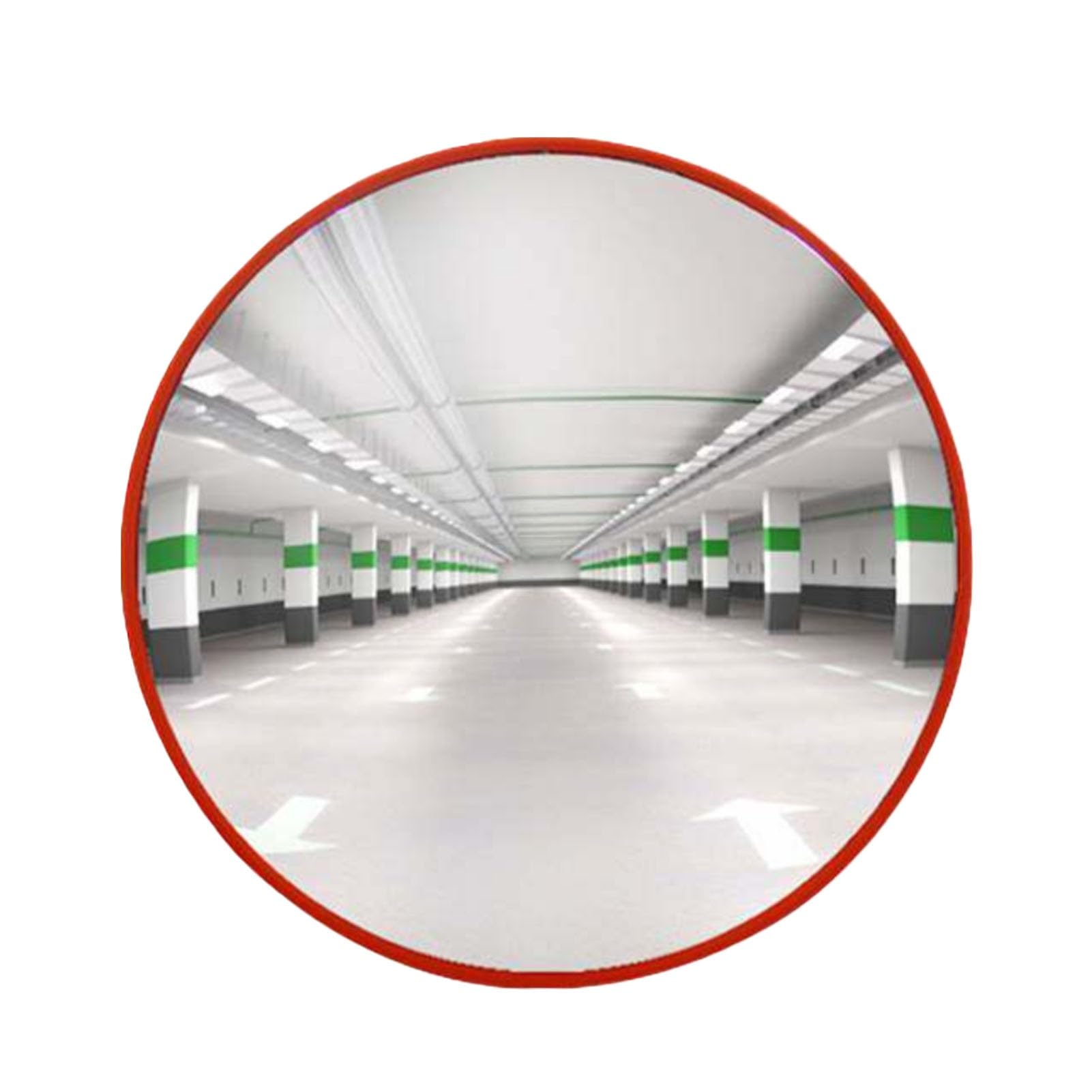 Espejo Convexo De Seguridad Punto Ciego Redondo For Calzadas | Gran Angular HD Ideal For Garajes Y Estacionamientos(Red,30cm)