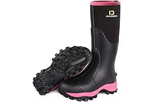D DRYCODE Pink Rubber Boots: Mudproof Footwear for Women