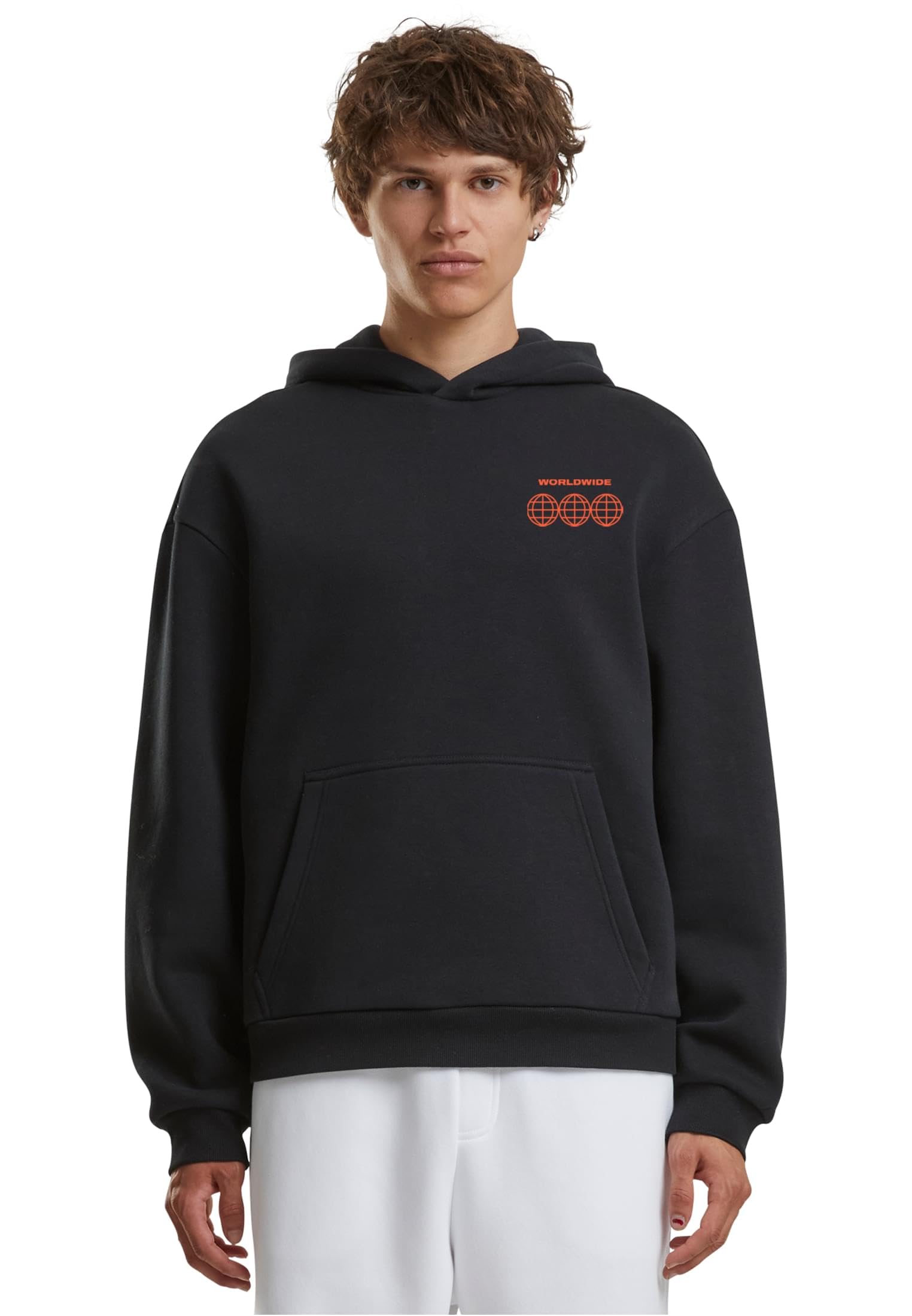 Mister Tee Faith and Trust Fluffy Hoody, black, XXL