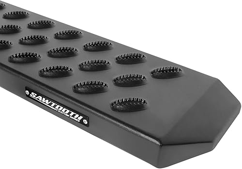 Miniatura 2 de Raptor Series Estribos de 6.5 pulgadas de ancho con agarre de dientes de sierra de aluminio negro para cabina doble Tacoma 05-23