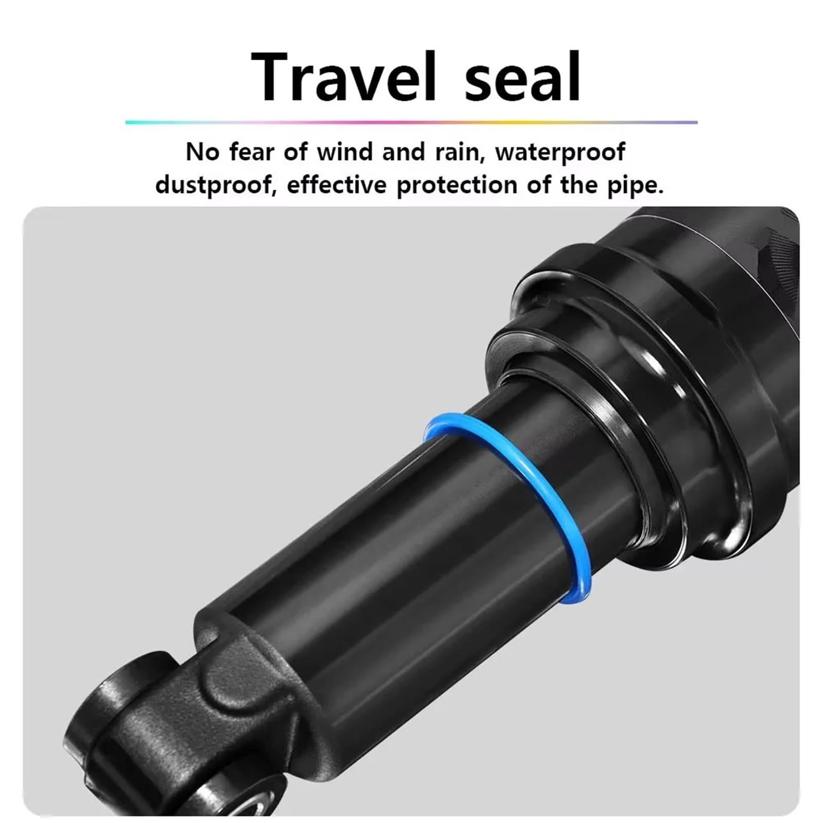 Amortiguador Eje Delantero Amortiguador Trasero con Cámara Aire para Bicicleta Montaña 165Mm 190Mm 125Mm 150Mm para Suspensión Trasera Bicicleta Montaña XC. Amortiguador Eje Trasero(165mm)