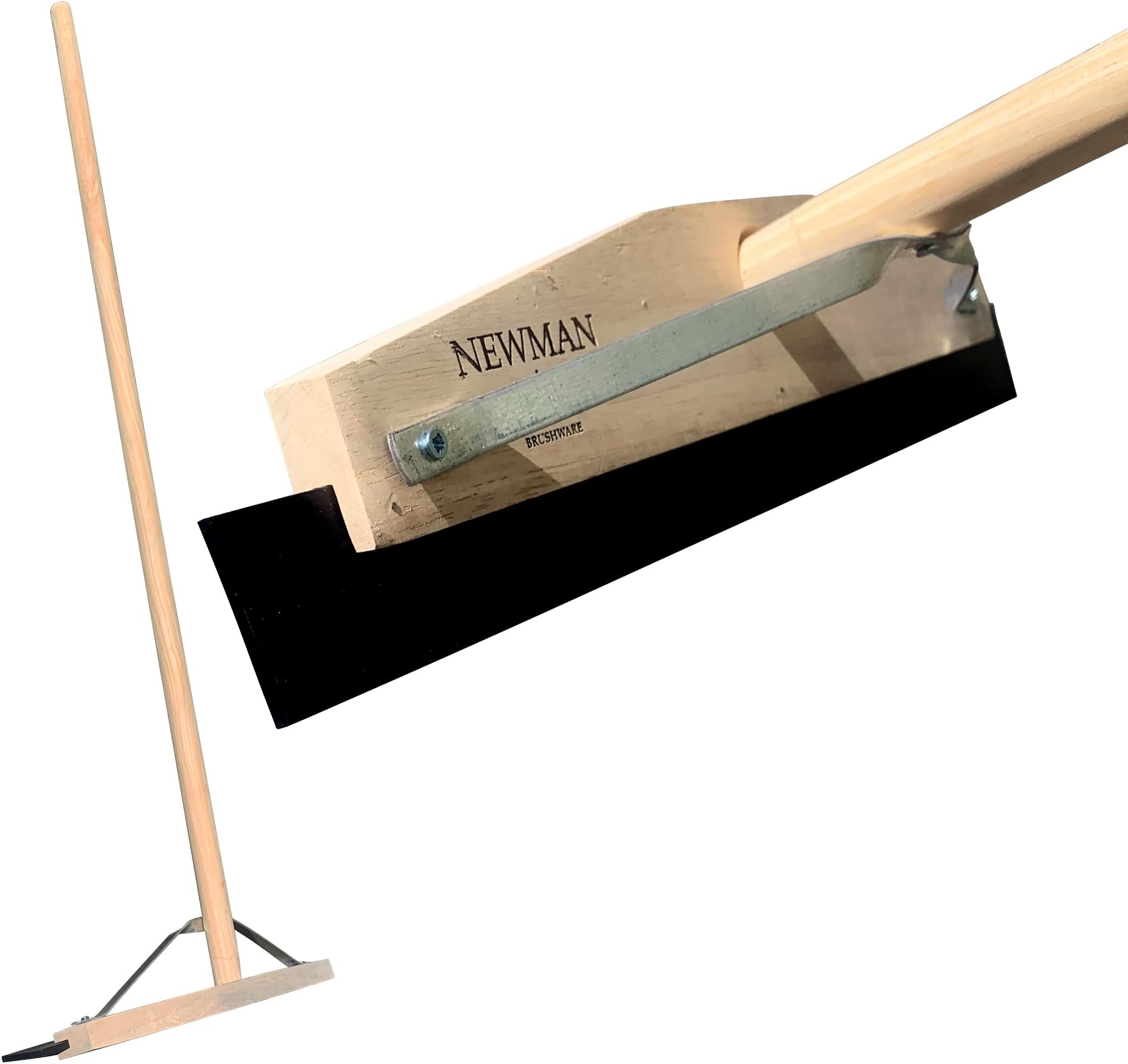 – Newman and Cole Wooden Floor Squeegee Heavy Duty for Industrial Cleaning | Large Squeegee Broom with 120cm Wooden Handle | Wet Room Floor Cleaner, Warehouse, Patio and Swimming Pool Squeegee (18-inch)