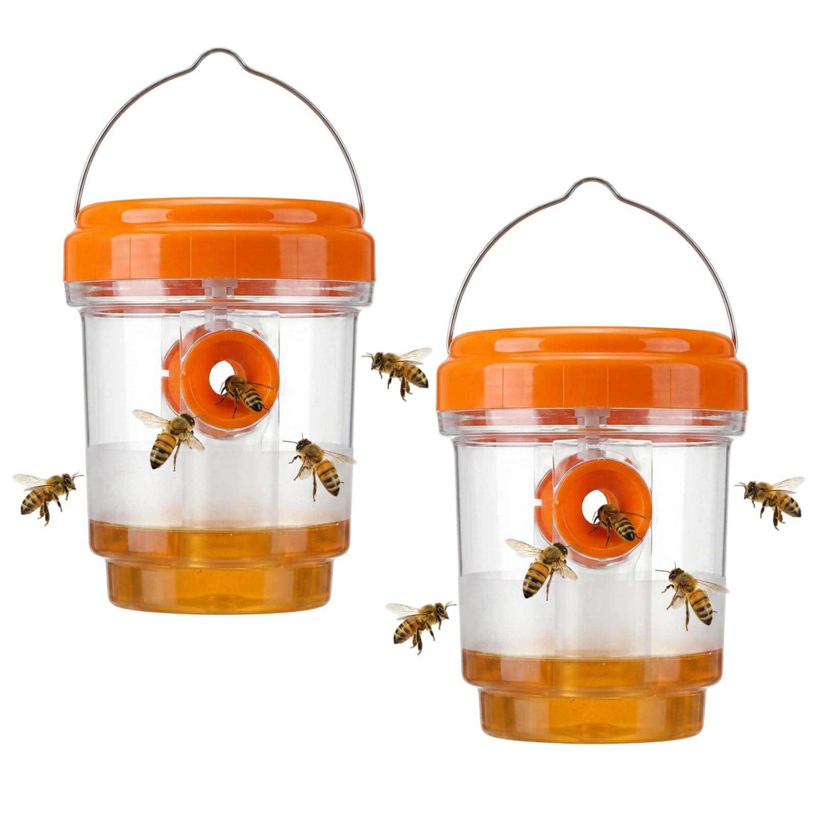 CtiUjdx 2 Pack Wasp Trap Effective Wasp Nest Killer Traps Hanging for Outdoor-Indoor, Reusable Yellow Jacket Traps Killer, Hornet Trap, Bee Catcher Insect Control for Garden Outdoor Courtyard