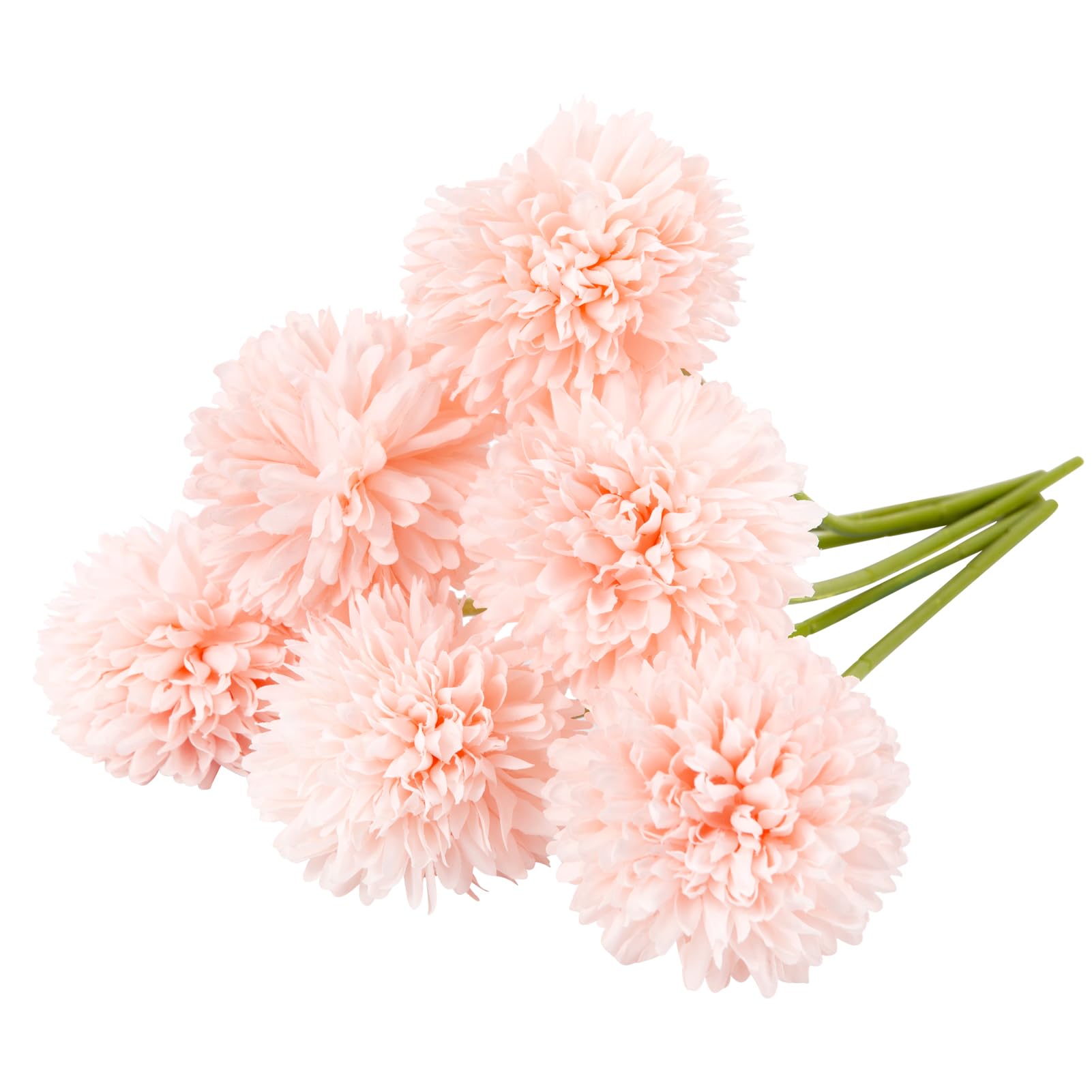 GarveeHome Realistic Faux Hydrangea & Chrysanthemum Silk Flowers, 6Pcs Artificial Floral Bouquet, Ideal for Home Decor, Wedding, DIY Arrangements, Christmas Tree Decoration, Indoor