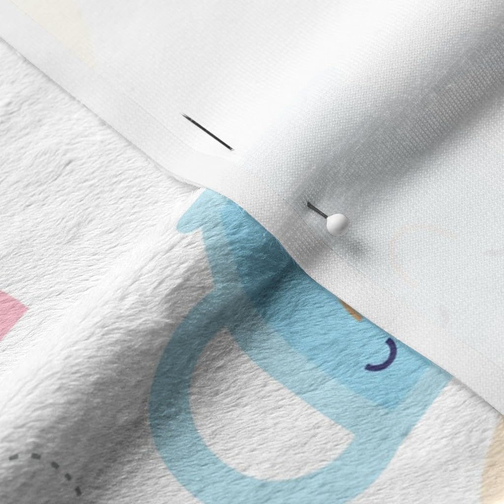 Spoonflower Fabric - Happy Lucky Vintage Kitchen Cream Coffee Mid Century Breakfast Food Printed on Minky Fabric by The Yard - Sewing Baby Blankets Quilt Backing Plush