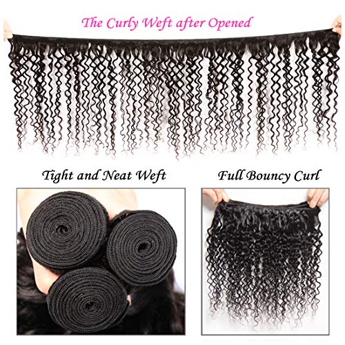 Ali Julia Hair 10A Wholesale 3-Pack Malaysian Virgin Curly Hair Weave Real Human Hair Weft Extensions Cheap Bundle Hair Products Natural Color 95-100G/Pc (14 16 18 Inches) #TOP3