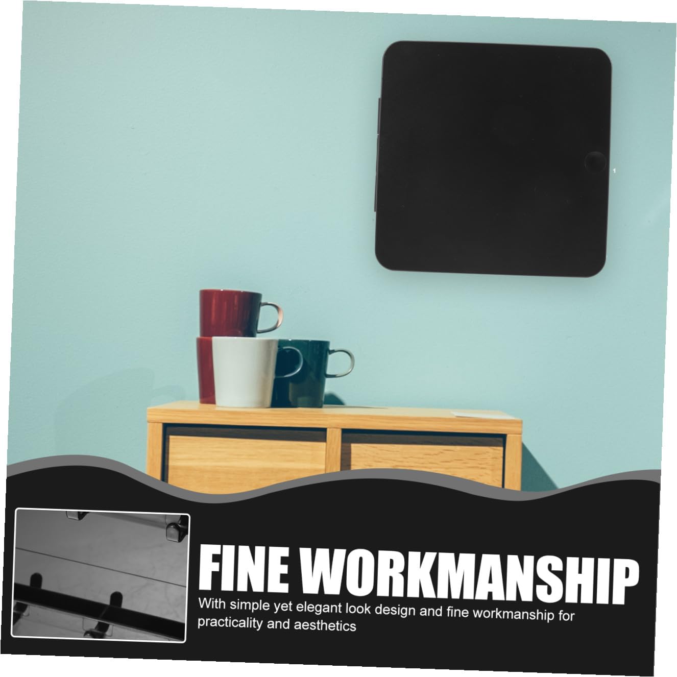 Portachiavi da Parete in Plastica Stile Moderno, Appendichiavi Magnetico senza Foratura, Porta Chiavi Elegante per Ingresso e Casa, Organizer da Muro Nero