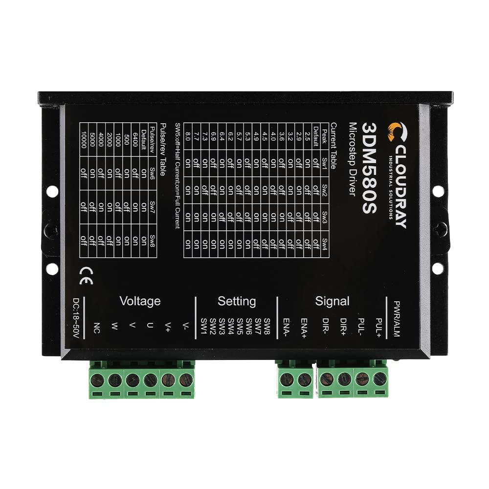 3-Phase Stepper Motor Driver 3DM580S 1.0-8.0A 18-50VDC for CNC Nema 17 23 24 and 34 Stepper Motor | for CNC Nema 17 23 24 and 34 Stepper Motor product thumbnail 5