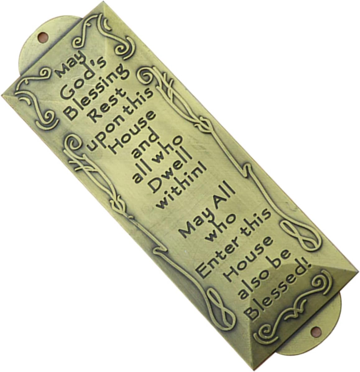 2 pcs Jerusalem Mezuzah Case Gold Plated Jerusalem Mezuzah Door Hanging Decorations Judaism Handmade Artwork Israel Gift