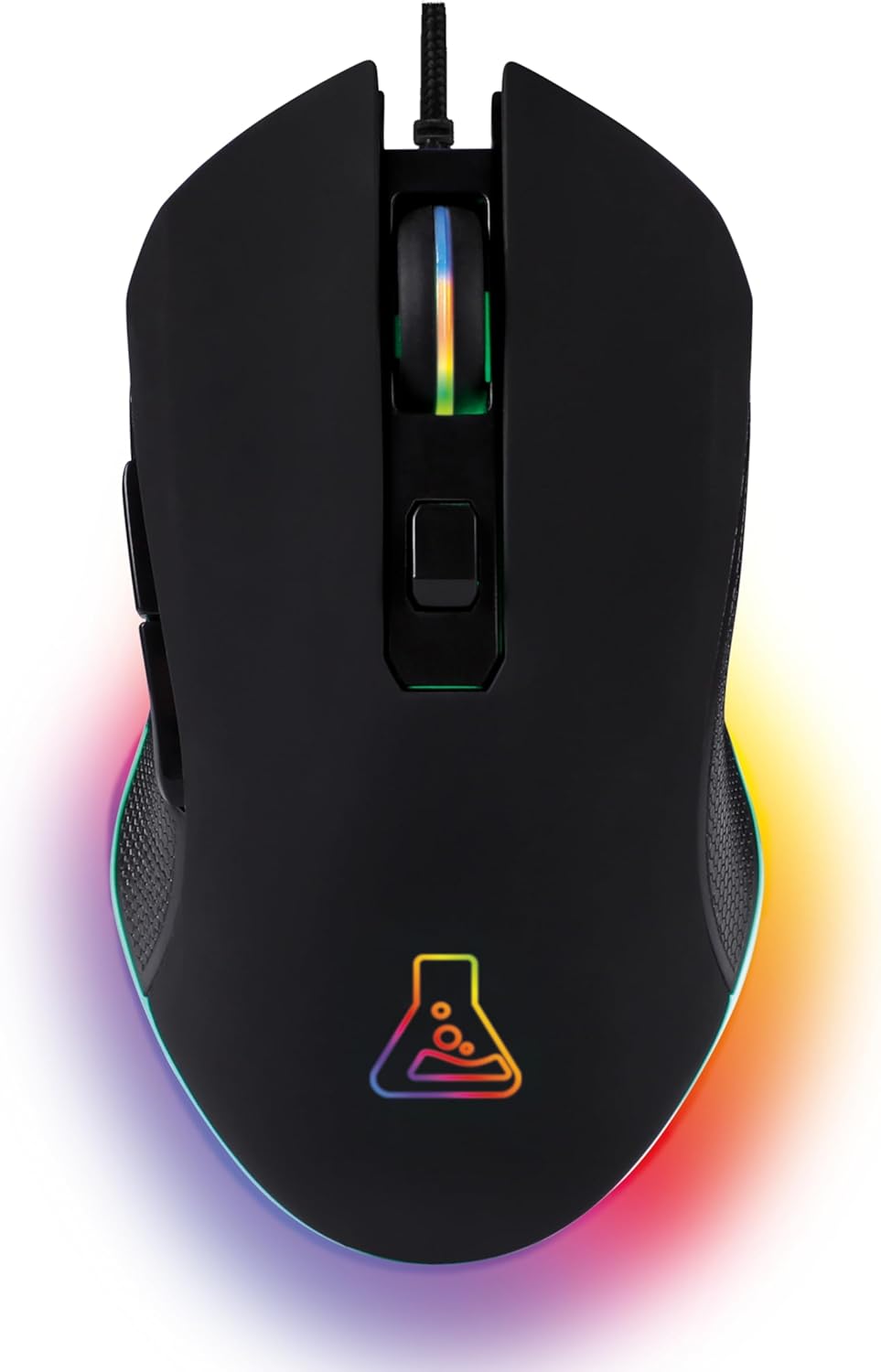 The G-Lab - Kult Helium Pro - Mouse Gaming con Filo - Mouse da Gaming USB - Sensore Ottico Regolabile 12800 DPI, Illuminazione LED 7 Colori, Mouse Gamer Silenzioso a 6 Pulsanti - PC/PS4/PS5/Xbox