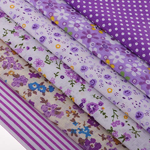 gazechimp 6pcs Floral Impresso 100% Tecido De Algodão Para A Mão Fazendo Patchwork Artesanato Diy