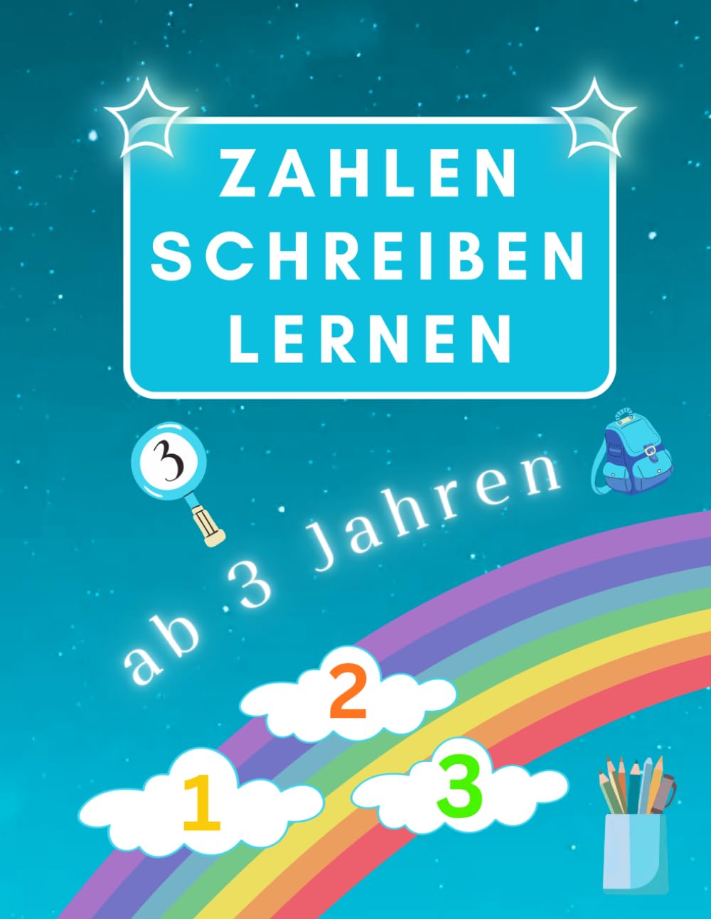 Zahlen Schreiben lernen ab 3 Jahren: Mit Spaß Zahlen schreiben lernen - Tracing Übungen, Vorschule Arbeitsbuch für kinder.