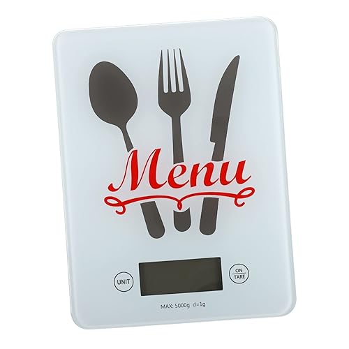 Homoyoyo Fruit Patern - Báscula eléctrica con ingredientes de pesaje, joyería para tenedor de alimentos, cuchillo de graduación profesional para el