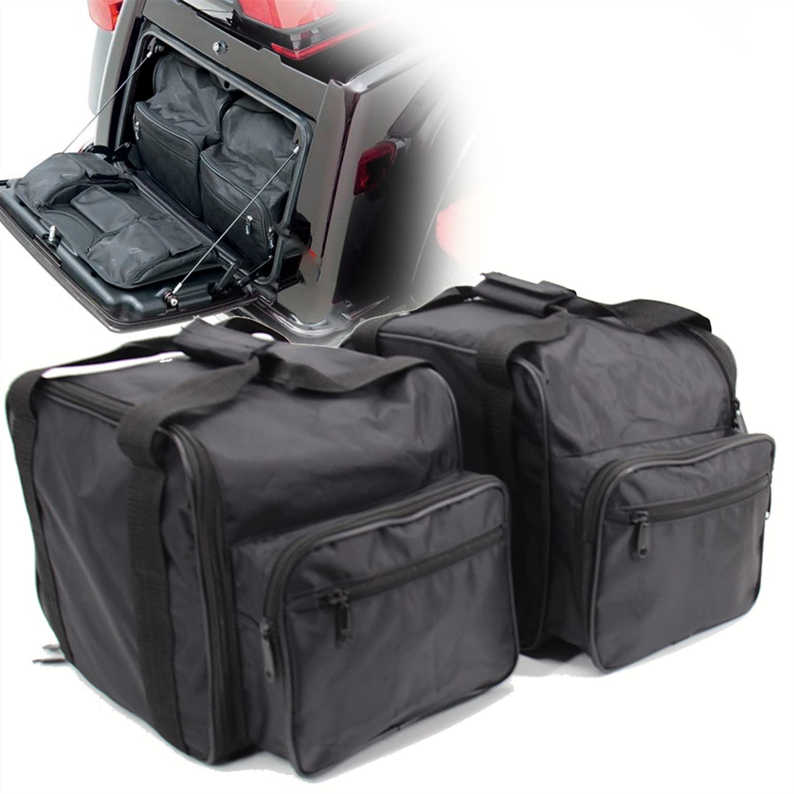 Sacoches De Moto Sac De Revêtement De Coffre Sacs De Bagages pour Harley Davidson Tri Glide Ultra FLHTCUTG 2020 2019 2018 2017 2016 2014 Décorer