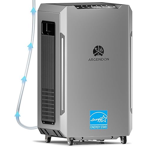 ARGENDON 70 PPD Energy Star Dehumidifier for Basement, Commercial Dehumidifier with Pump and Drain Hose - High-Capacity Moisture and Humidity Control for Homes, Industrial Use, and Large Space