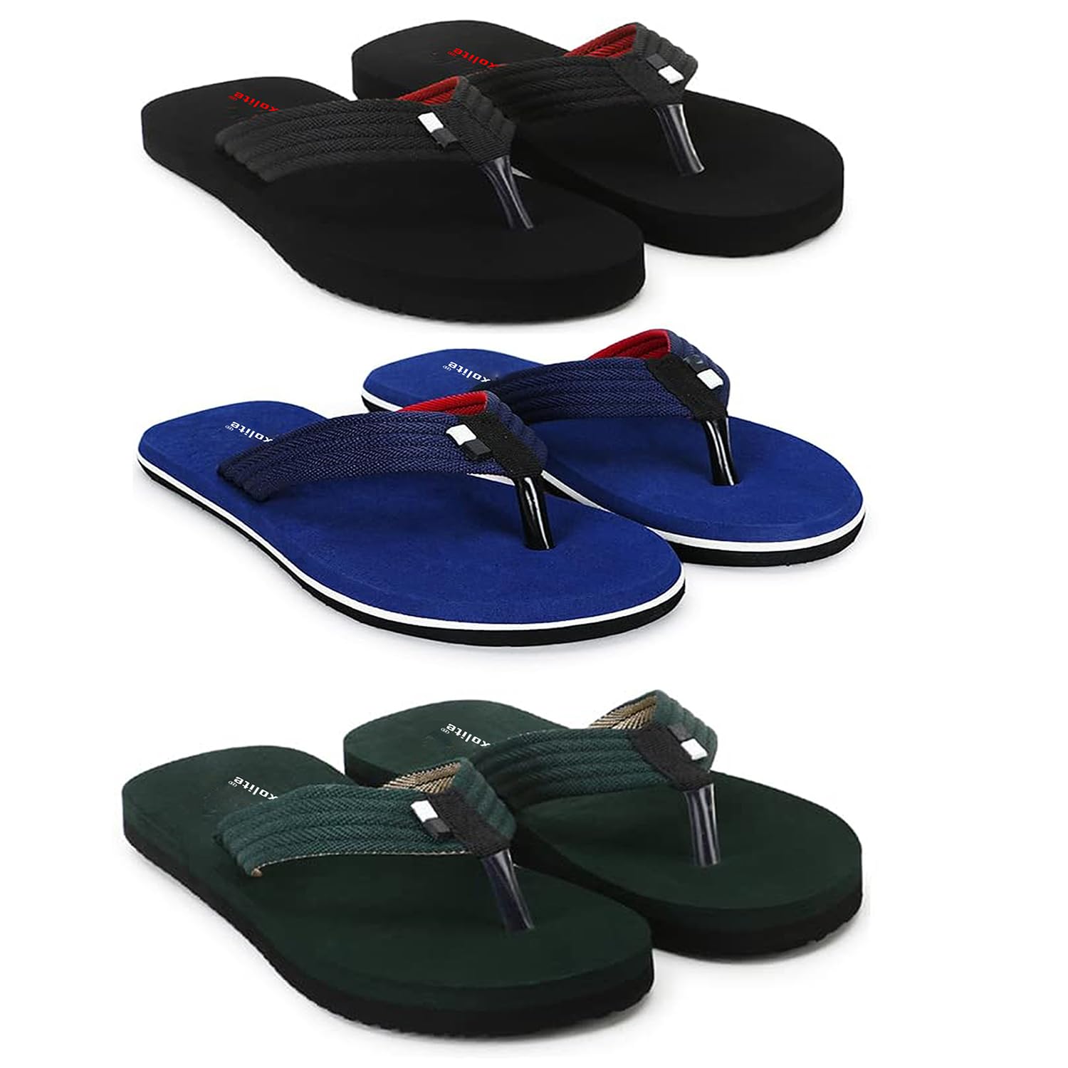 Mexolite Men slippers | Soft comfortable and stylish flip flop slippers for Men in exciting colors |Lightweight | Anti Skid | Daily Use Chappal Pack of 3 (Black,Blue,Green) (B0D9BNQ2RQ) Amazon Price History, Amazon Price Tracker