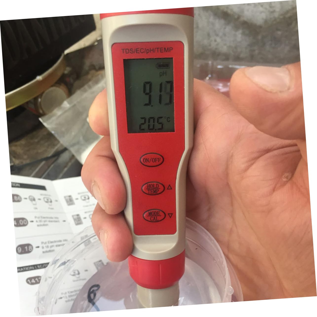Zerodeko Misuratore Digitale Ph Acqua Tester Qualità Ec Temperatura Funzione Leggero Portatile Facile Calibrare Leggere