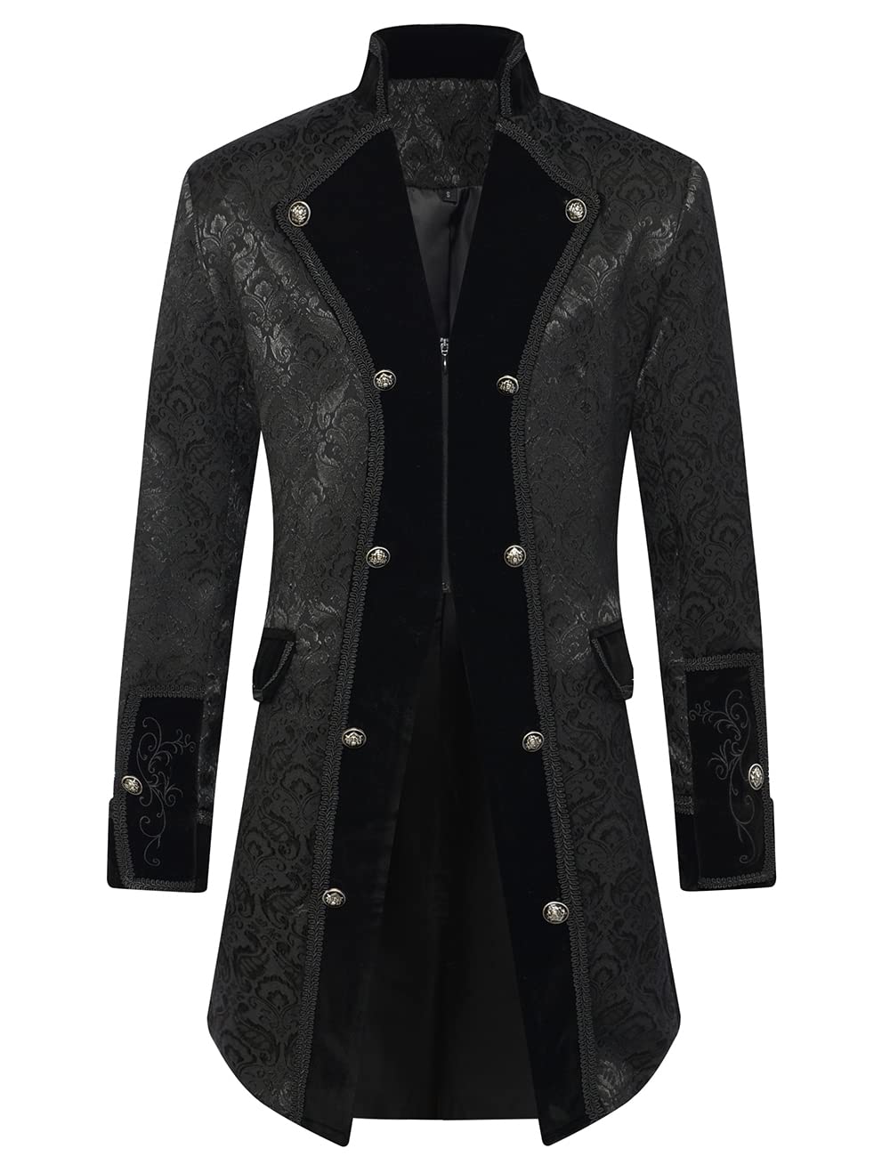 Mens Gothic Victorian Renaissance Tailcoat Steampunk Jacket Frock Coat