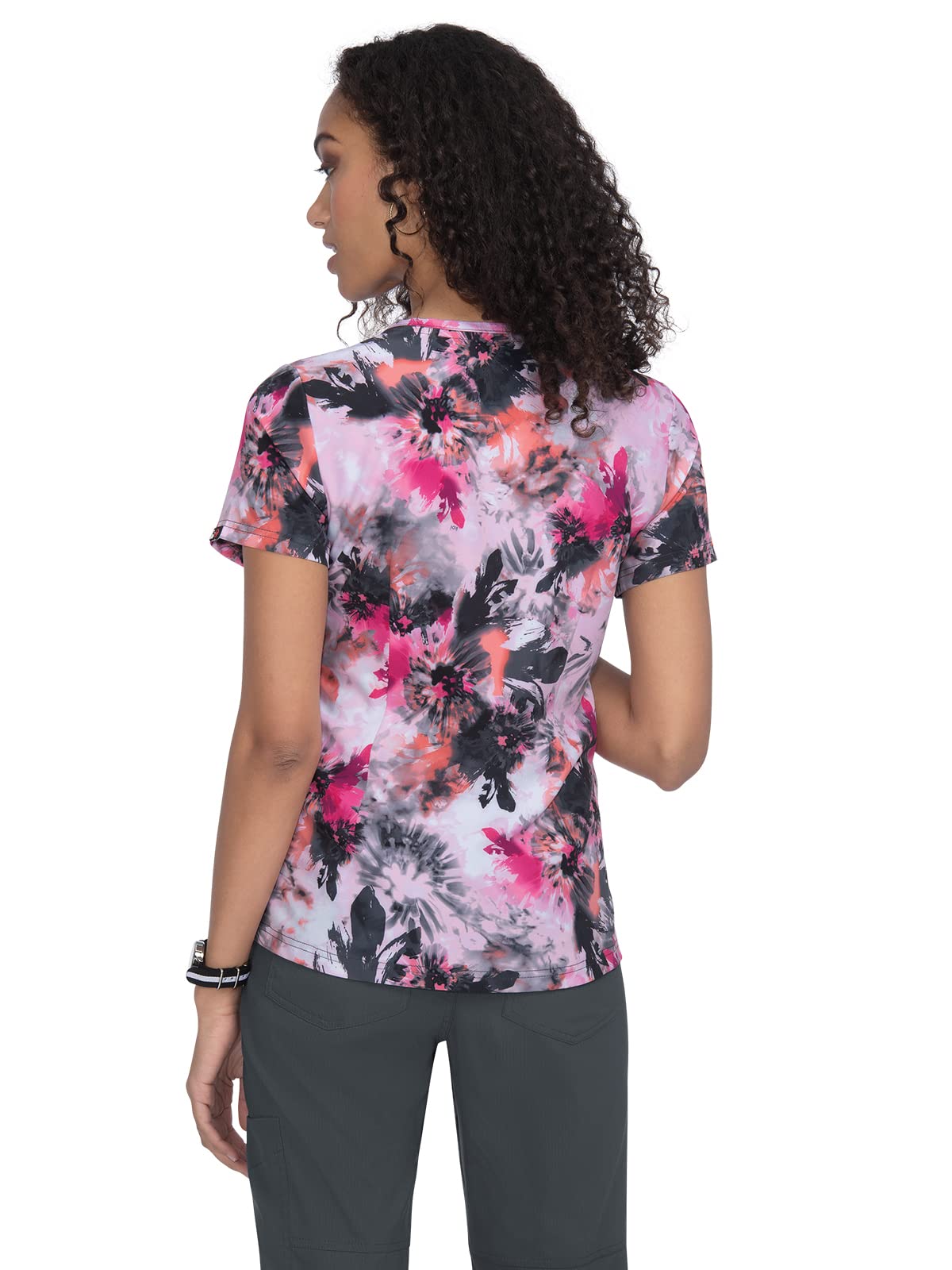 Green Town Holiday Printed Halloween Scrubs, Christmas Printed Uniform Tops (Blue Bears Reindeer, 2X-Large)