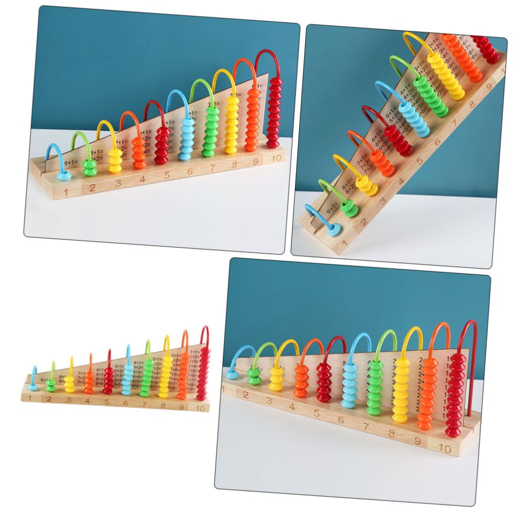 POPETPOP Abaco Educativo in Legno per Bambini, Calcolatrice Didattica | 1 Pezzo, Multicolore, per Asilo e Compleanno, Leggero, Strumento di Calcolo Mentale per Studenti