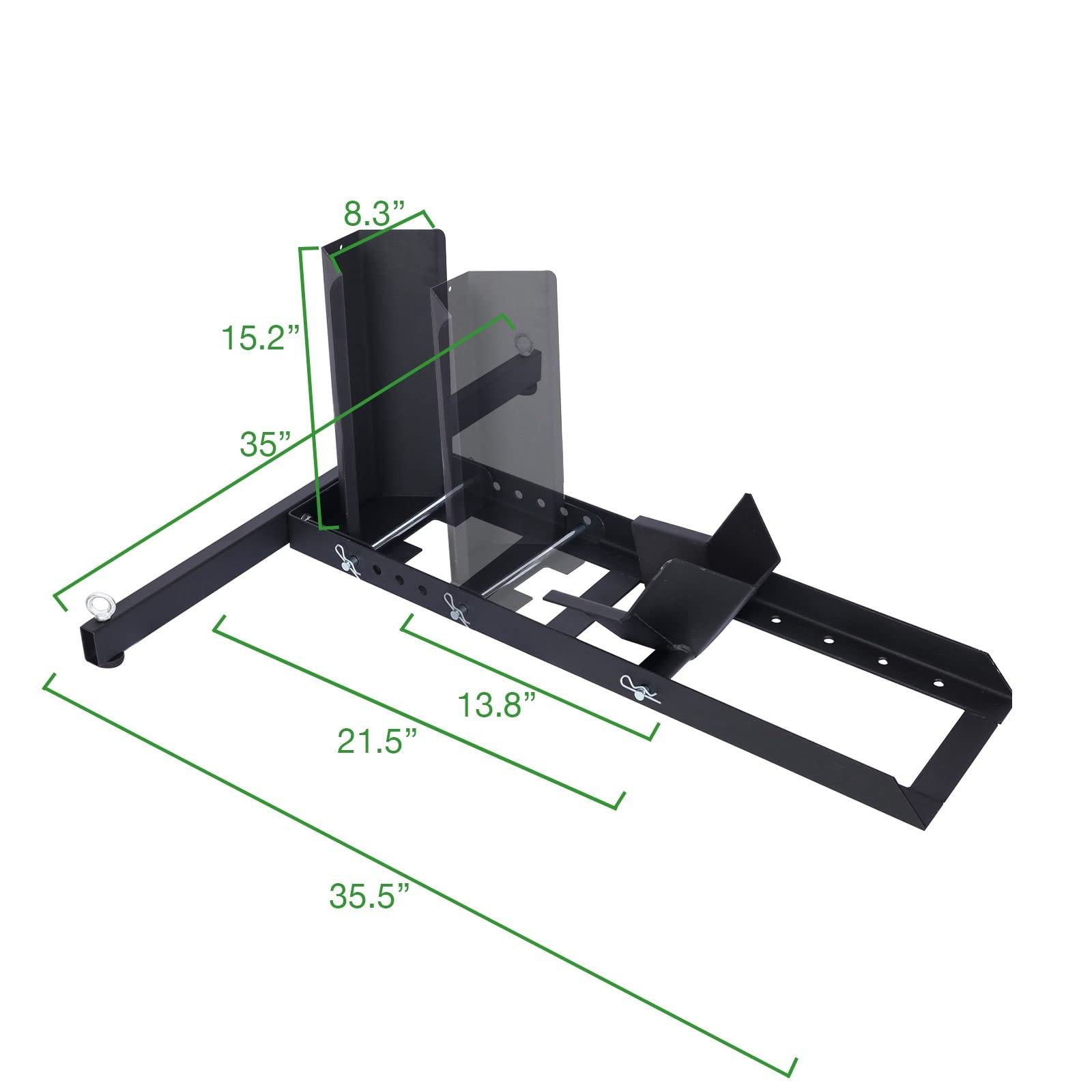 FRITHJILL Adjustable Motorcycle Wheel Chock, Heavy Duty Motorcycle Stand 1800 Lbs Weight Capacity (Black)