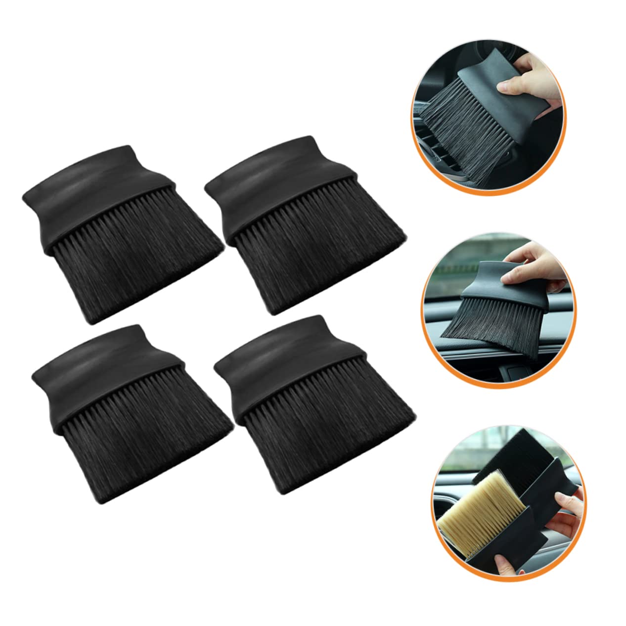Healeved 16pezzi Spazzole per Pulizia Auto Pennello Detailing per Prese Aria e Fessure Sedile Strumento Portatile per Rimuovere Polvere e Sporco Senza Graffi Design Ergonomico e Setole