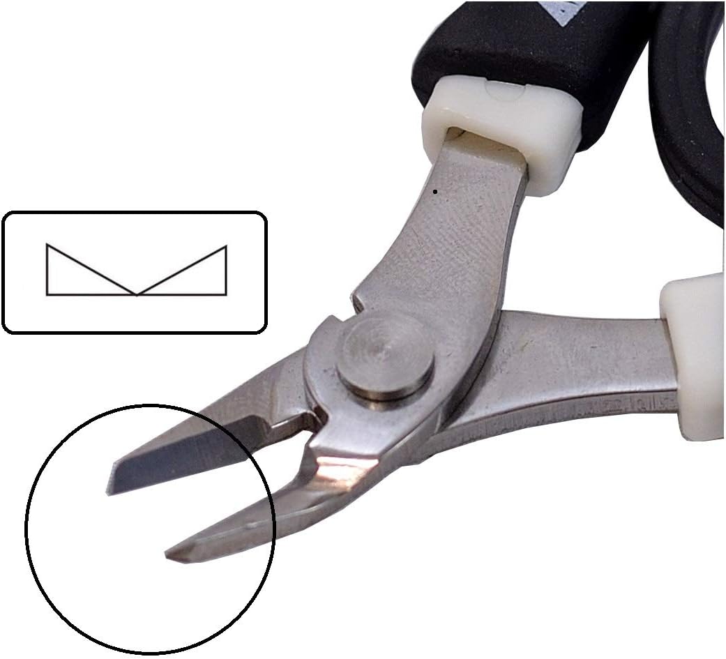 ANEX Side Cutting Pliers for Jewelry Making, Professional Jewlery Side Cutter, Heavy Duty Micro Wire Cutting Tool, Black, Made in Japan