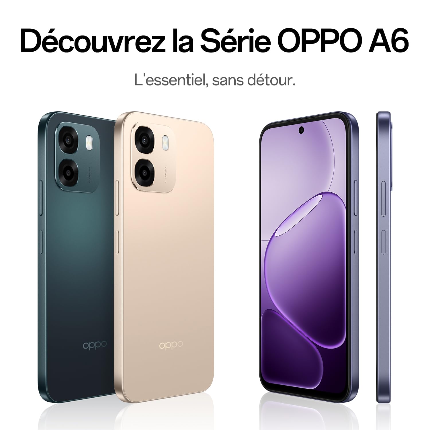 OPPO A6x 5G Téléphone Portable Débloqué, 128 Go, 4 Go RAM, Noir Violet