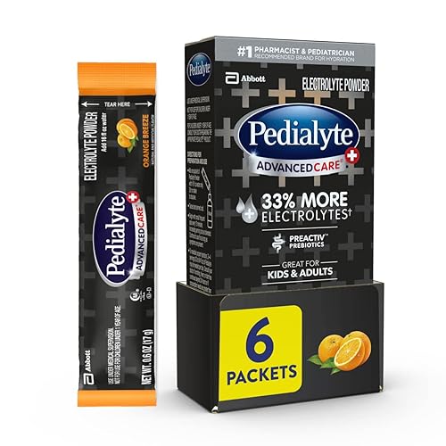 Pedialyte Advanced Care Pedialyte AdvancedCare Plus Electrolyte Powder con 33 más de electrolitos y prebióticos PreActiv paquetes de polvo de bebida