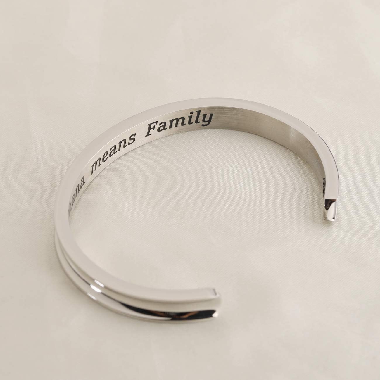 WUSUANED Hawaiian Word Hibiscus Hair Tie Grooved Cuff Bangle Bracelet Hawaii Jewelry Gift For Family Best Friends