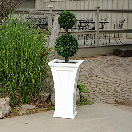 Mayne Inc Cambridge Tall Planter, White 16X16" #TOP1