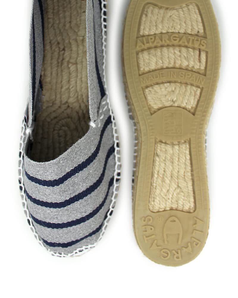 Espadrilles unisexes à rayures fabriquées à la main en Espagne