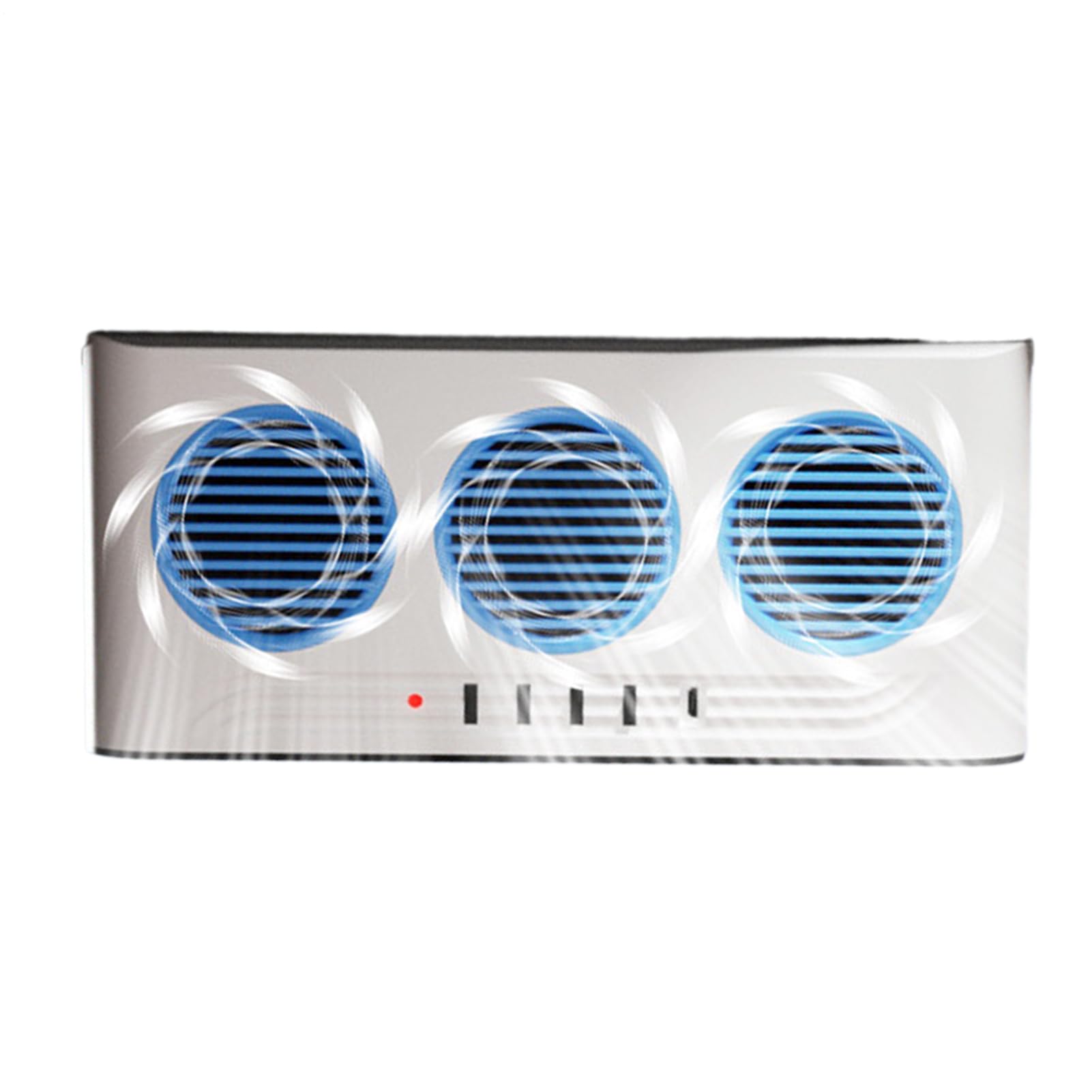Generico Ventilatore Solare per Auto - Depuratore d'Aria con a LED a Tre Uscite,Ventilatore da Auto | per Viaggi in Camper SUV Furgone Camion Strada Giornaliero
