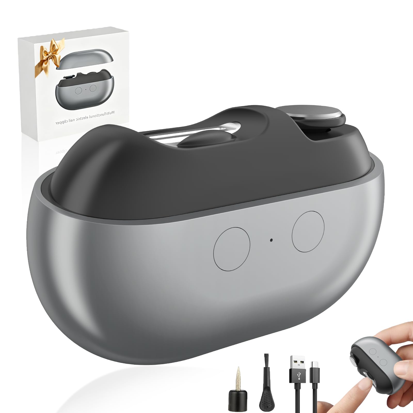 Smart Electric Nail Clipper 3 in 1 Automatic Nail Trimmer