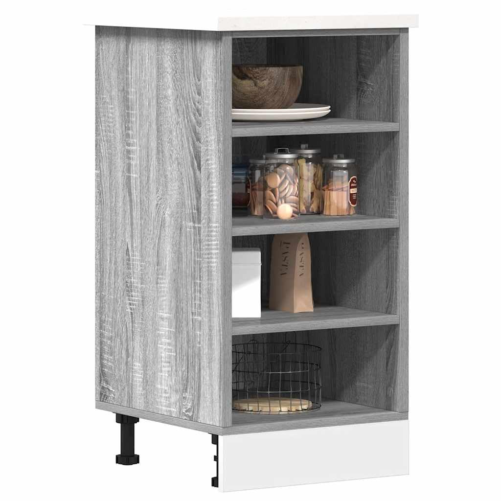 Générique Meuble Bas Riga Gris Sonoma 40 x 44,5 x 81,5 cm Bois d'ingénierie,Meubles de Cuisine,854207