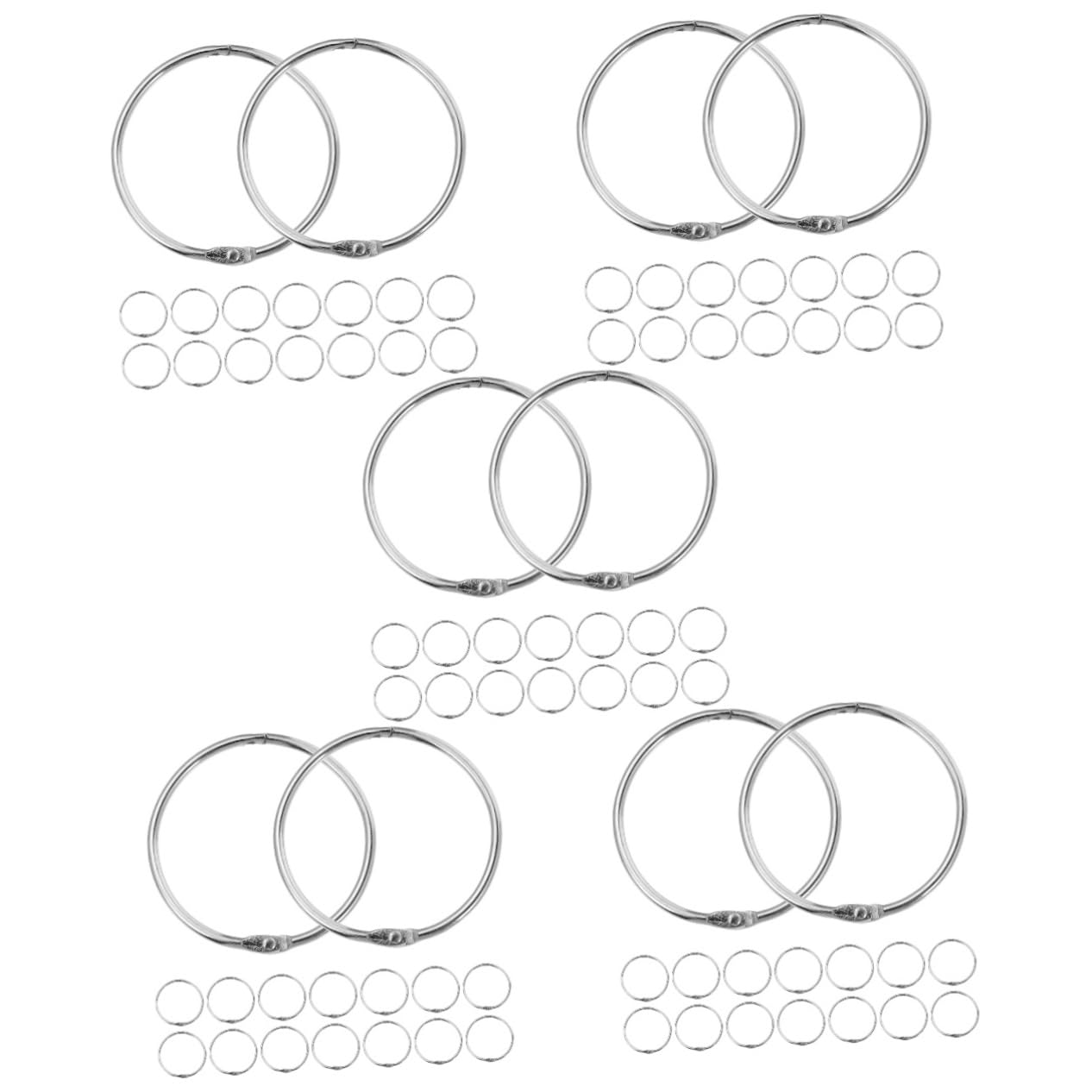 Cabilock 5 Set di Robusti Ganci di Ricambio per Tende da Doccia in Metallo per Tende Ganci Rotondi per Tende da Doccia per Bagno Ganci Decorativi per Tende da Doccia 30 Pezzi * 5
