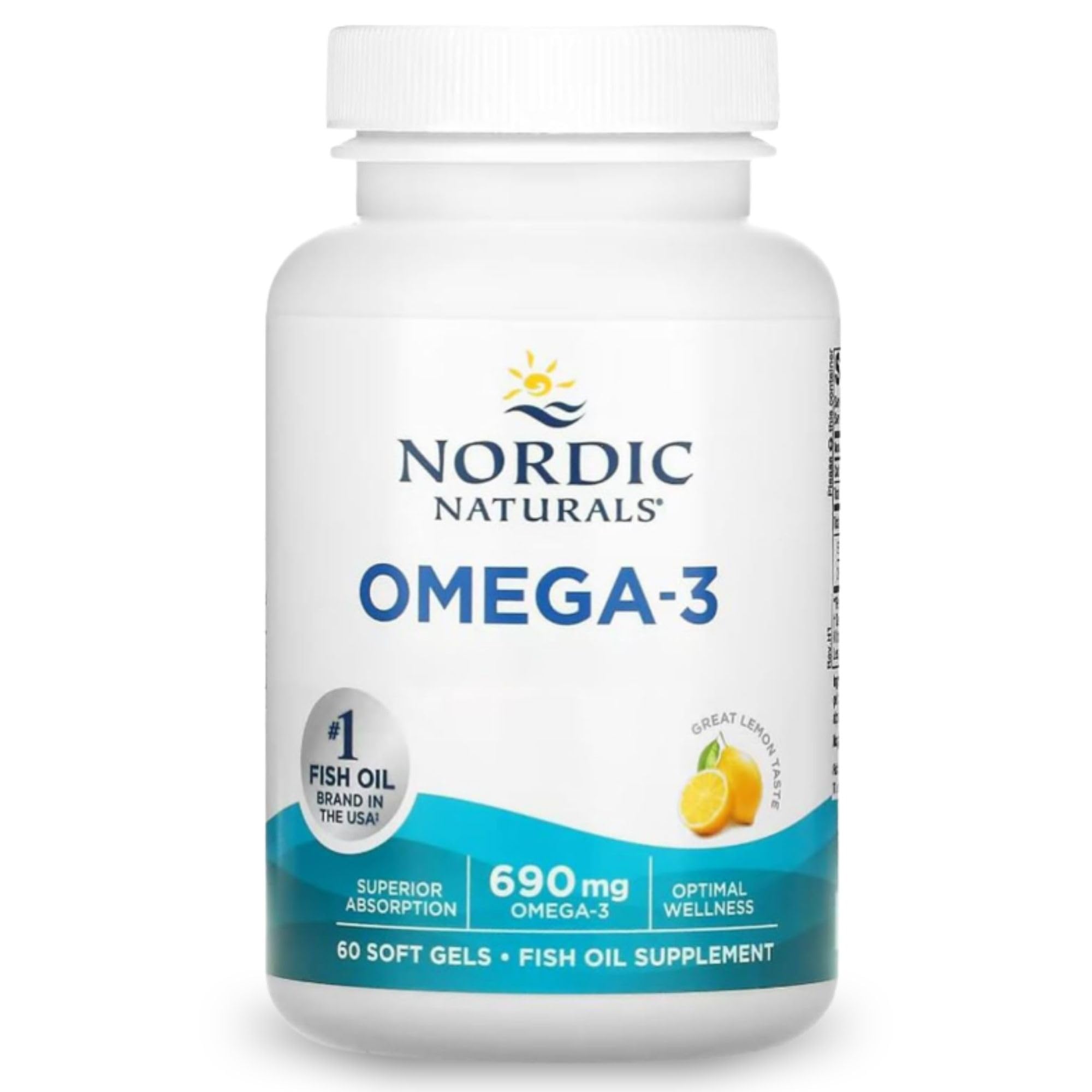 Nordic Naturals, Ultimate Omega-D3, 60 glutenfreie Softgels, 1280mg Omega-3 & 1000IU Vitamin D3 je Dosis, Sojafrei, GMO frei, Zitronengeschmack