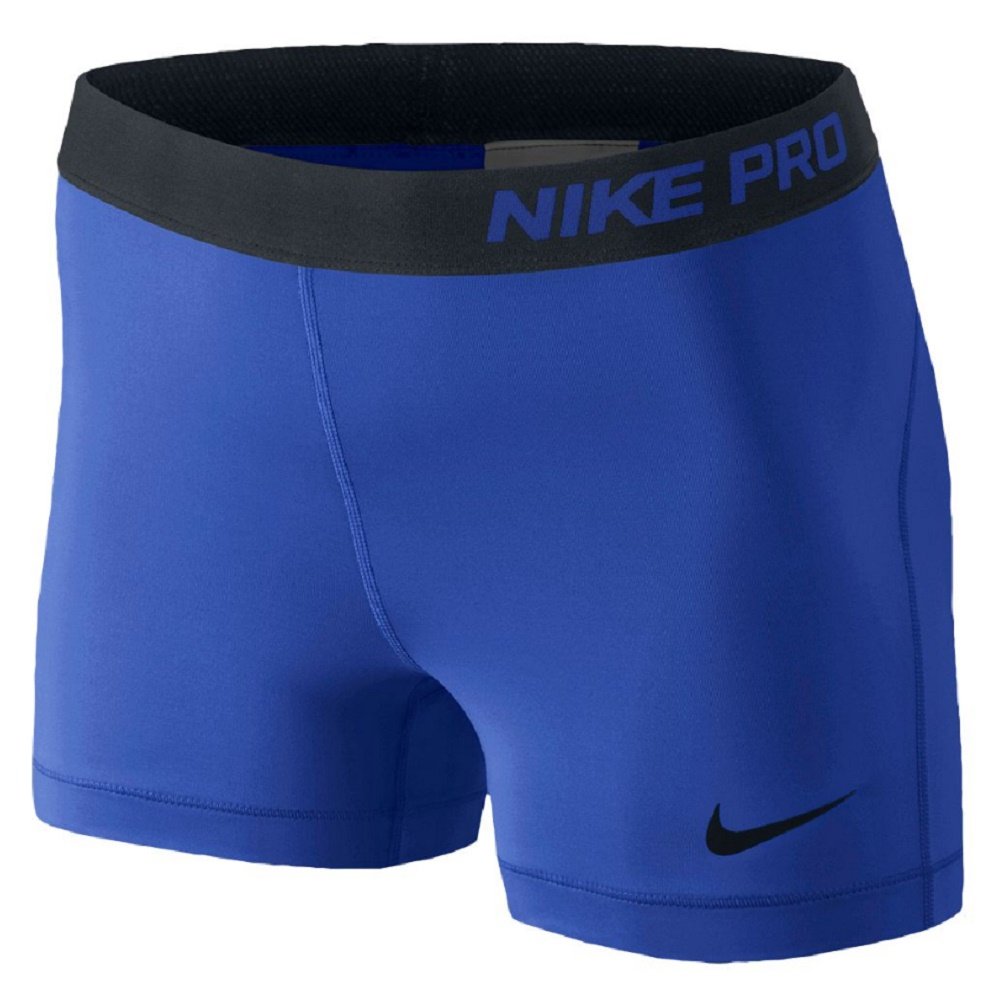 Womens Nike Pro Dri Fit Compression Running Shorts Blue 696358