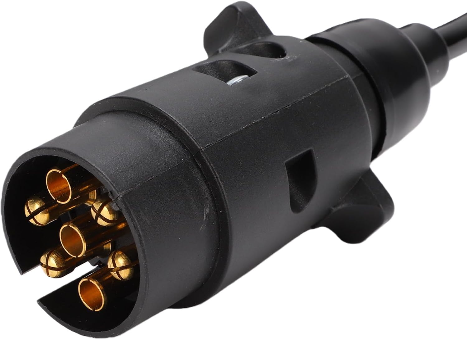 POCREATION 7 Pin Trailers Truck Bed Electrical Wire Plug and Socket Trailer Extension Cord for RVs Campers 9.84FT