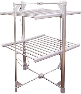 GAOLILI Pouf de Rangement Séchoir Vêtements Chauffants Sèche-Linge 2-Tier Pliante à Bon rendement énergétique intérieur Airer Humide Lavage séchage Cheval Rack