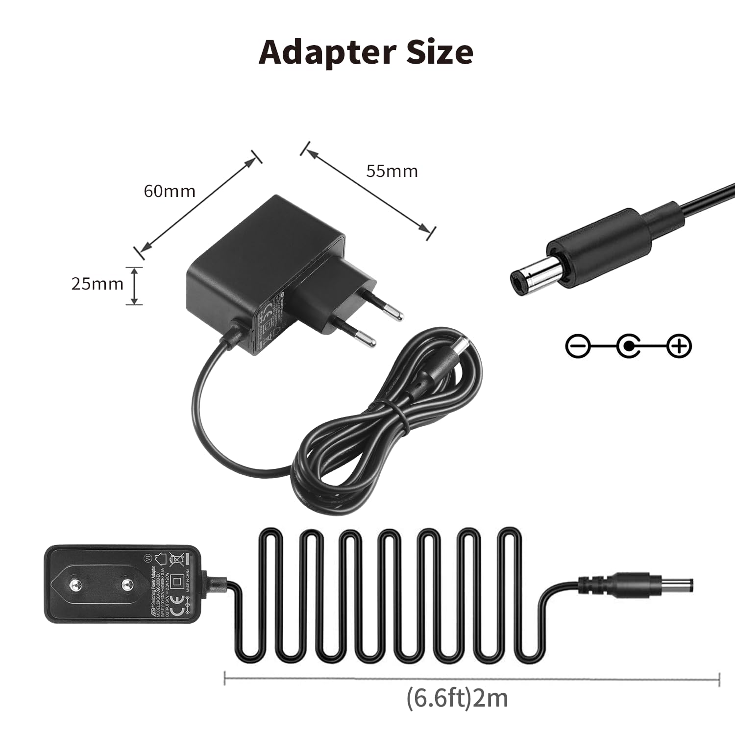 Netzteil 9V 2A Ladekabel für Christopeit AL 2 AX7000 Heimtrainer Ergometer Ersatzteile, Kettler Axos Cross P/Giro P AXOS Cycle P Crosstrainer JAD- 0900500E, Laptop Lautsprecher Monitor Ladegerät